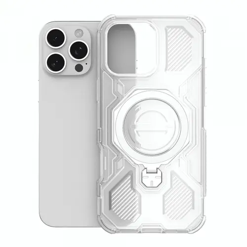 Husa pentru Apple iPhone 15, Techsuit, Carbon Shield Pro, Alba