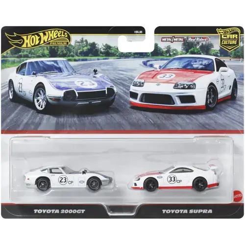 Set 2 masinute metalice Hot Wheels - Toyota 2000GT si Toyota Supra, 1:64