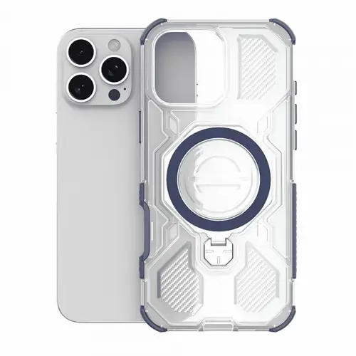 Husa pentru Apple iPhone 15, Techsuit, Carbon Shield Pro, Albastra