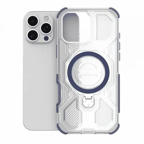 Husa pentru Apple iPhone 15, Techsuit, Carbon Shield Pro, Albastra