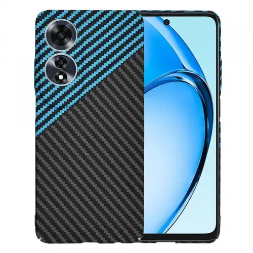 Husa pentru Oppo A60, Techsuit, Carbonite FiberShell, Neagra Bleu