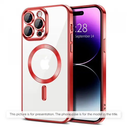 Husa MagSafe pentru Apple iPhone 17, Techsuit, Luxury Crystal, Rosie