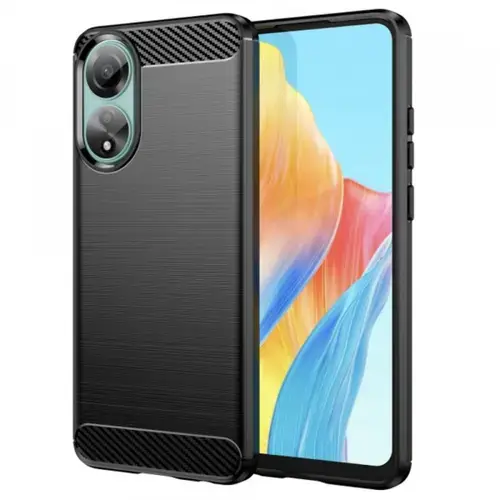 Husa pentru Oppo A78 4G, Techsuit, Carbon, Neagra