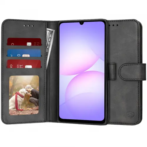 Husa pentru Samsung Galaxy A07 4G A075, Techsuit, Diary Book, Neagra