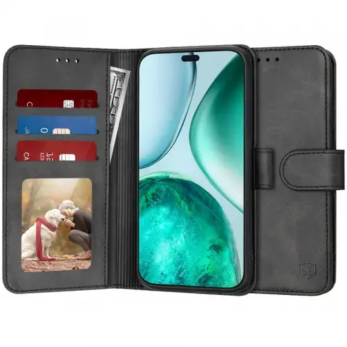 Husa Techsuit Diary Book pentru Honor X8c, Neagra