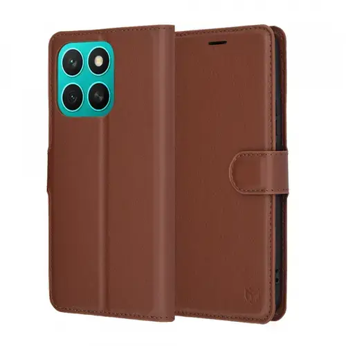 Husa Techsuit Leather Folio pentru Honor X8c, Maro