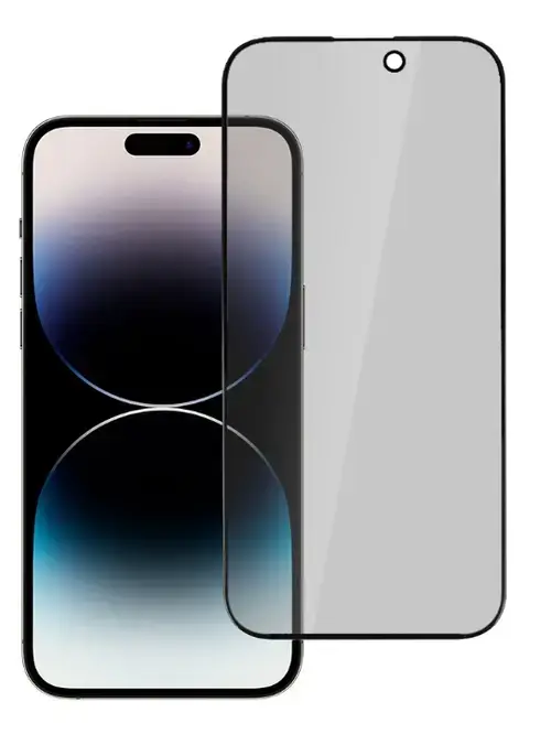 Folie de protectie Ecran Privacy OEM pentru Apple iPhone 16 Pro, Sticla Securizata, Full Glue