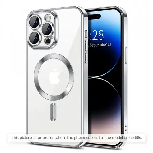 Husa MagSafe pentru Apple iPhone Air, Techsuit, Luxury Crystal, Argintie