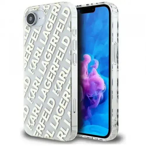 Husa pentru Apple iPhone 16e, Karl Lagerfeld, IML Luxury Gold Fullover Logo, Aurie