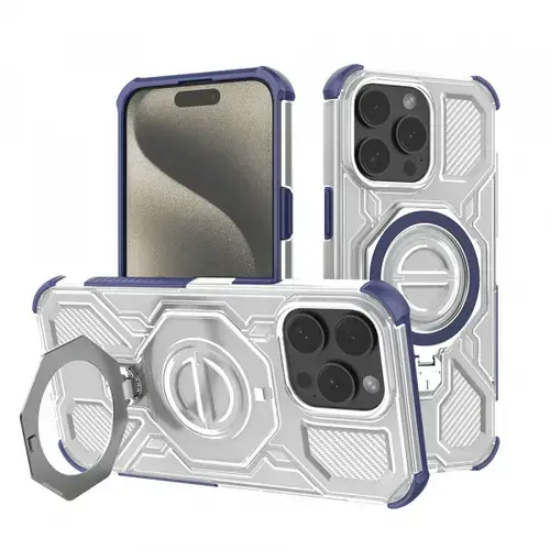 Husa pentru Apple iPhone 15 Pro Max, Techsuit, Carbon Shield Pro, Albastra