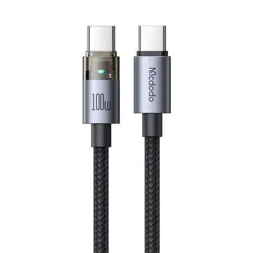 Cablu de date Mcdodo CA-5580, Type-C la Type-C Fast Charging, 100W, LED, 1.2m, Negru