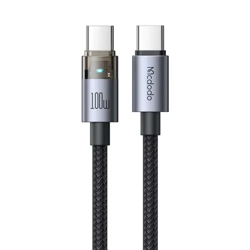 Cablu de date Mcdodo CA-5580, Type-C la Type-C Fast Charging, 100W, LED, 1.2m, Negru