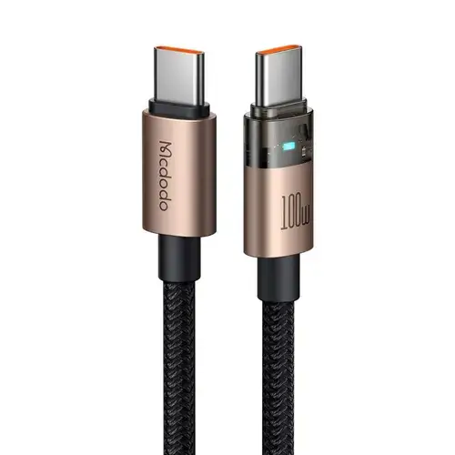 Cablu de date Mcdodo CA-5581, Type-C la Type-C Fast Charging, 100W, LED, 1.2m, Negru