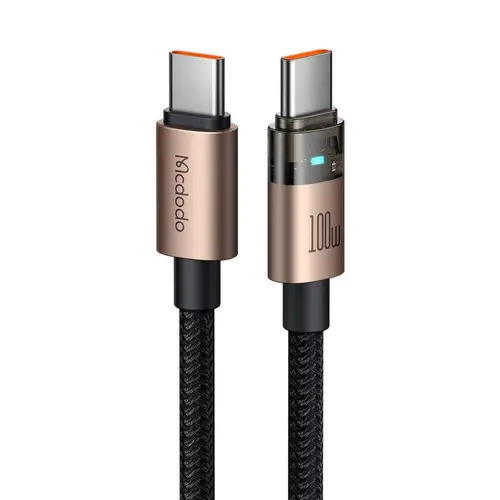 Cablu de date Mcdodo CA-5581, Type-C la Type-C Fast Charging, 100W, LED, 1.2m, Negru
