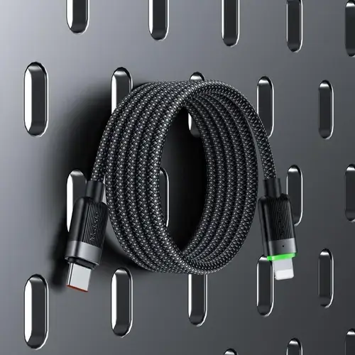 Cablu de date Mcdodo CA-2010, Type-C la Lightning 36W, Fast Charging Self-Winding Series, 1.2m, Negru