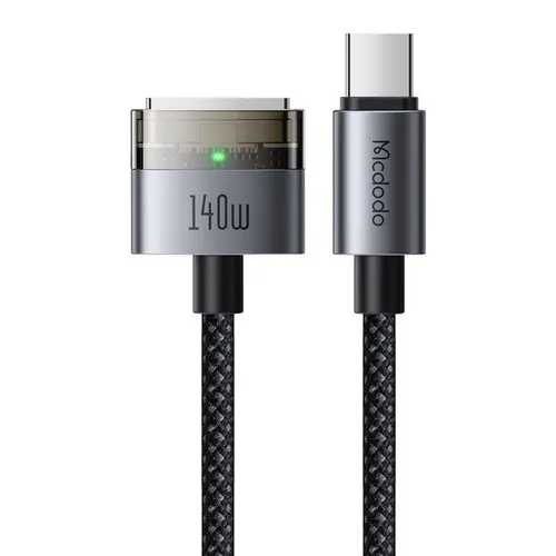 Cablu  de date Mcdodo CA-2070, Type-C la MagSafe 3 pentru MacBook, Fast Charger 140W, Indicator LED, 2m, Negru
