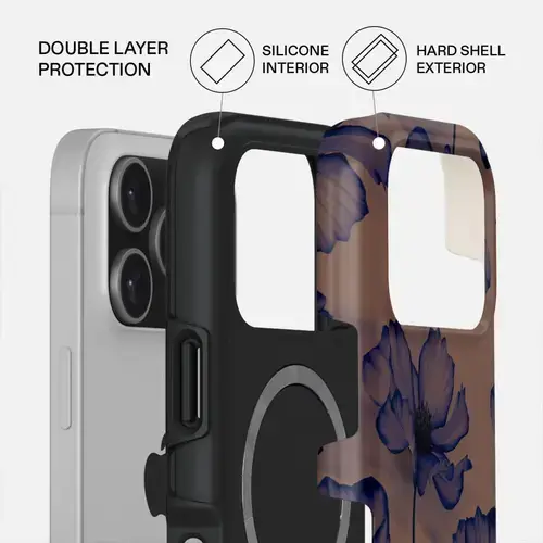 Husa Burga Dual Layer Magsafe Velvet Night pentru iPhone 17 Pro