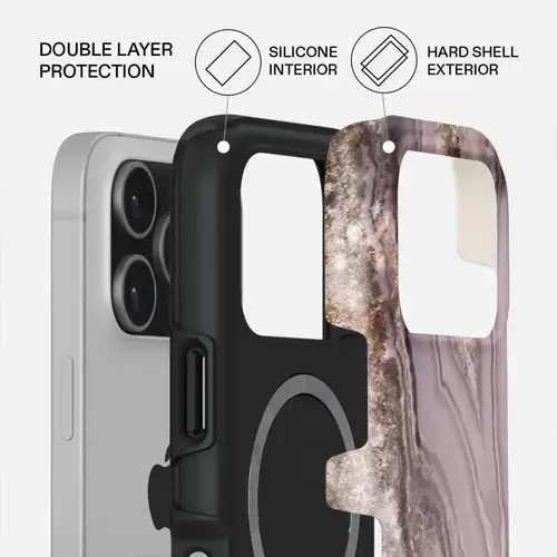 Husa Burga Dual Layer Magsafe Golden Taupe pentru iPhone 17 Pro