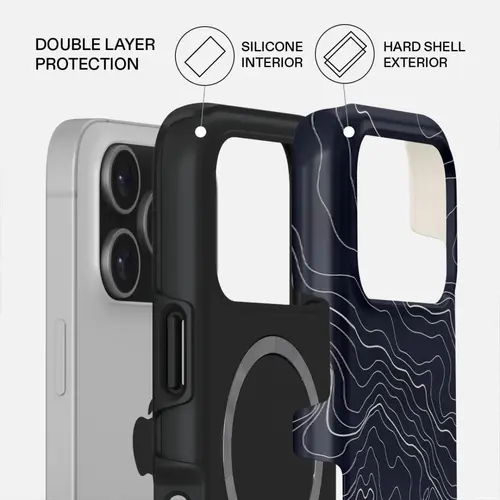 Husa Burga Dual Layer Magsafe Drifting Shores Line pentru iPhone 17 Pro