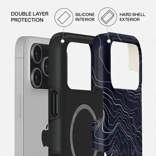 Husa Burga Dual Layer Magsafe Drifting Shores Line pentru iPhone 17 Pro Max