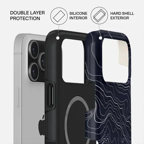 Husa Burga Dual Layer Magsafe Drifting Shores Line pentru iPhone 17 Pro Max