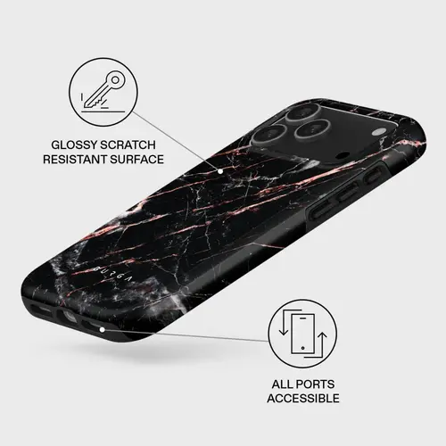 Husa Burga Dual Layer Magsafe Rose Gold Marble pentru iPhone 17 Pro Max