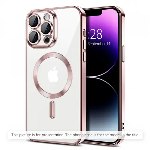 Husa MagSafe pentru Apple iPhone Air, Techsuit, Luxury Crystal, Roz