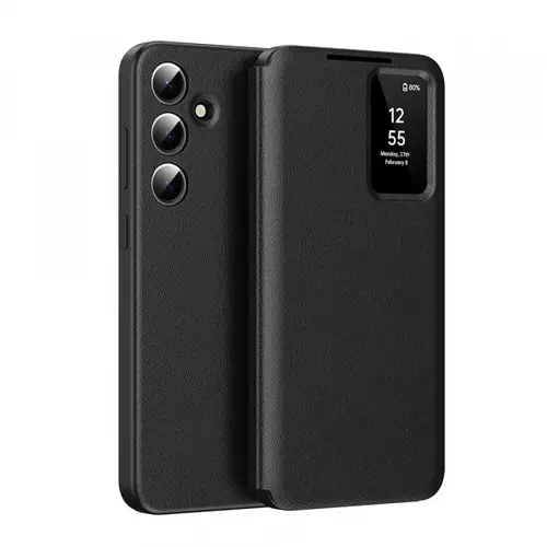 Husa pentru Samsung Galaxy S25 FE, Techsuit, SmartView, Neagra