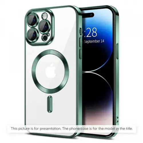 Husa MagSafe pentru Apple iPhone Air, Techsuit, Luxury Crystal, Verde Inchis