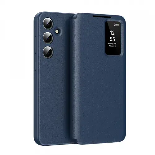 Husa pentru Samsung Galaxy S25 FE, Techsuit, SmartView, Albastra