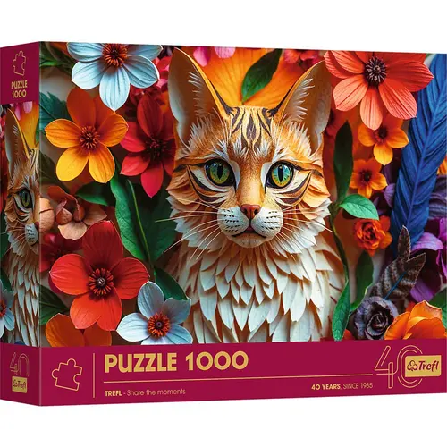 Puzzle Trefl din 1000 de piese - 3D Pisica