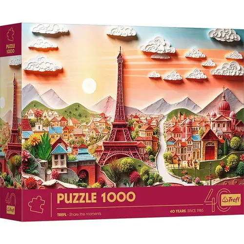 Puzzle Trefl din 1000 piese - Parisul 3D