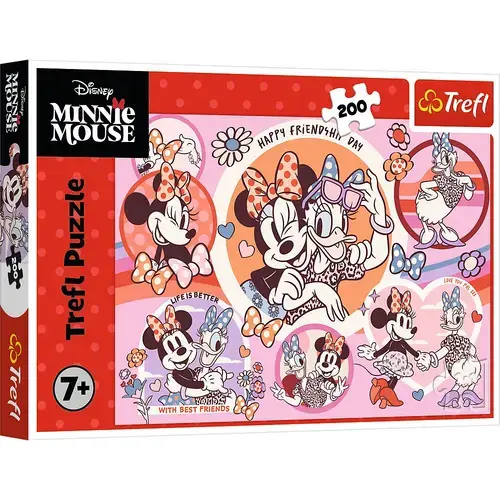 Puzzle Trefl din 200 piese - Obiceiurile lui Minnie Mouse