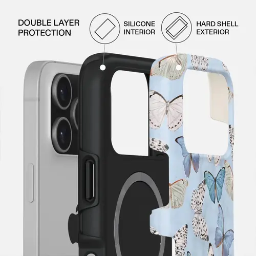 Husa Burga Dual Layer Magsafe Give Me Butterflies pentru iPhone 17 Pro Max