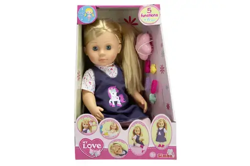 Papusa Simba My Love Interactiva cu accesorii, 43cm