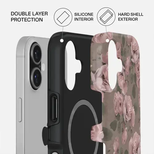 Husa Burga Dual Layer Magsafe Vintage Glamour pentru iPhone 17