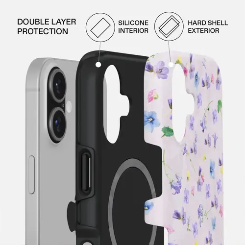 Husa Burga Dual Layer Magsafe Wildflower pentru iPhone 17