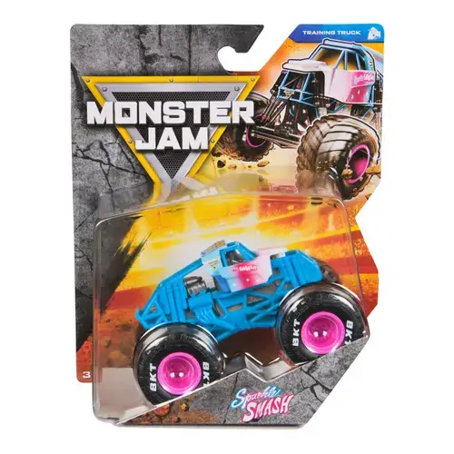 Masinuta metalica Monster Jam Sparkle Smash, scara 1 la 64