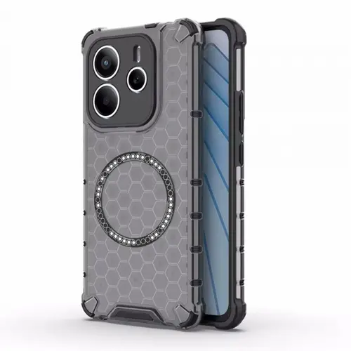 Husa MagSafe pentru Xiaomi Redmi Note 14 5G, Techsuit, HoneyComb Shield, Neagra