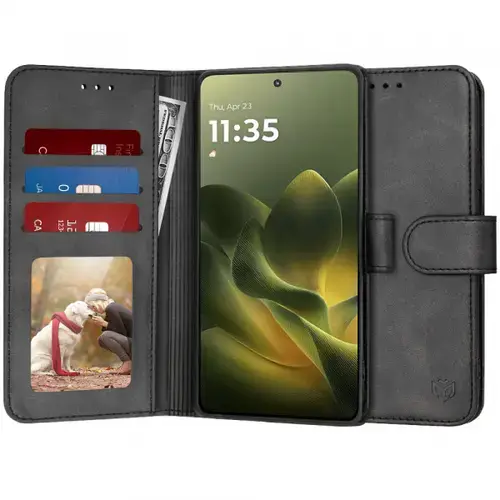 Husa pentru Motorola Edge 70, Techsuit, Diary Book, Neagra