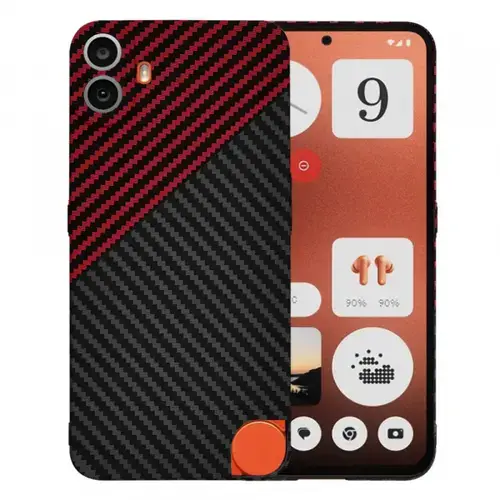 Husa pentru Nothing CMF Phone 1, Techsuit, Carbonite FiberShell, Neagra Rosie