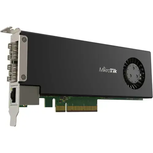Placa de retea MikroTik CCR2004-1G-2XS-PCIE, Negru