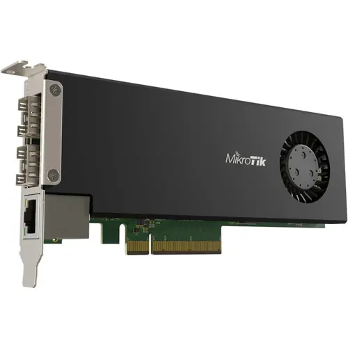 Placa de retea MikroTik CCR2004-1G-2XS-PCIE, Negru