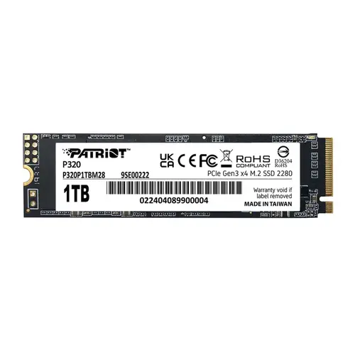 SSD Patriot Viper P320, M.2 PCIe Gen3 x4, NVMe, 1TB