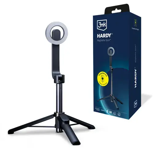 Selfie Stick Bluetooth 3MK Hardy MagSelfie, Lungime  72 cm,Negru