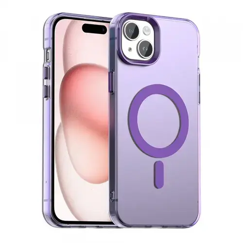 Husa MagSafe pentru Apple iPhone 15, Techsuit, CandyCase, Mov