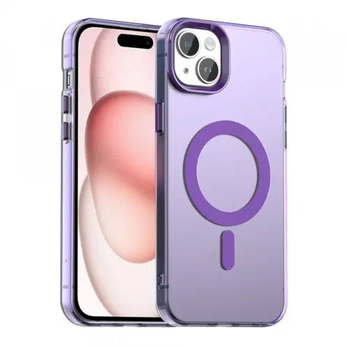 Husa MagSafe pentru Apple iPhone 15, Techsuit, CandyCase, Mov