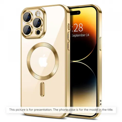 Husa MagSafe pentru Apple iPhone Air, Techsuit, Luxury Crystal, Aurie