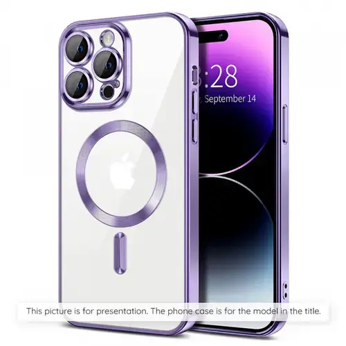 Husa MagSafe pentru Apple iPhone Air, Techsuit, Luxury Crystal, Mov Deschis