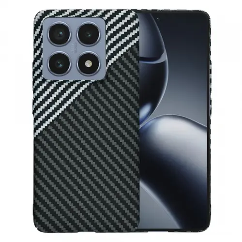 Husa pentru Xiaomi 14T Pro, Techsuit, Carbonite FiberShell, Neagra Gri